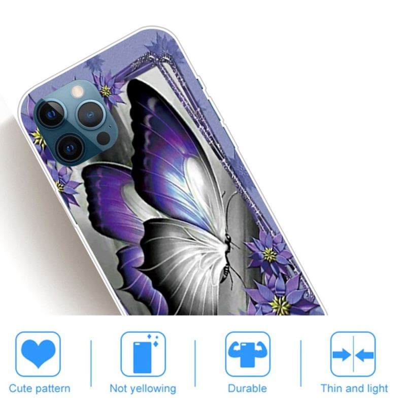 Maskica iPhone 14 Pro Max Ljubičasti Leptir