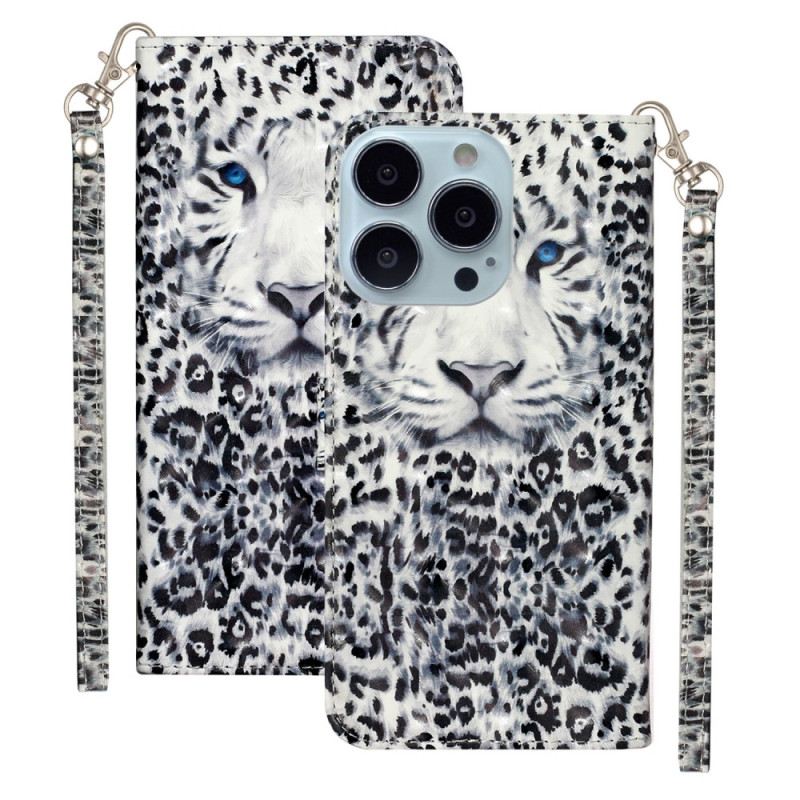 Futrola iPhone 15 Pro 3d Leopard S Remenom