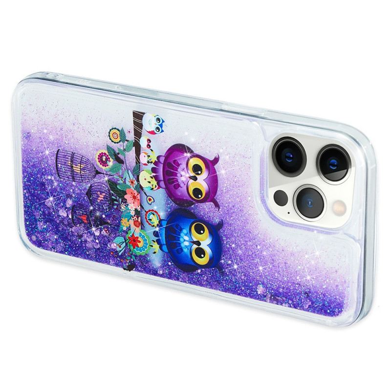 Maskica iPhone 15 Pro Svjetlucavi Par Sova