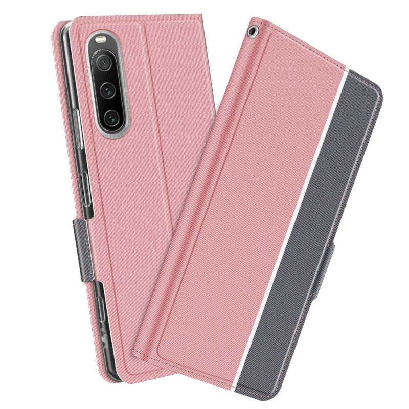 Flip Futrola Sony Xperia 10 IV Kožna Futrola Dvobojni Baiyu