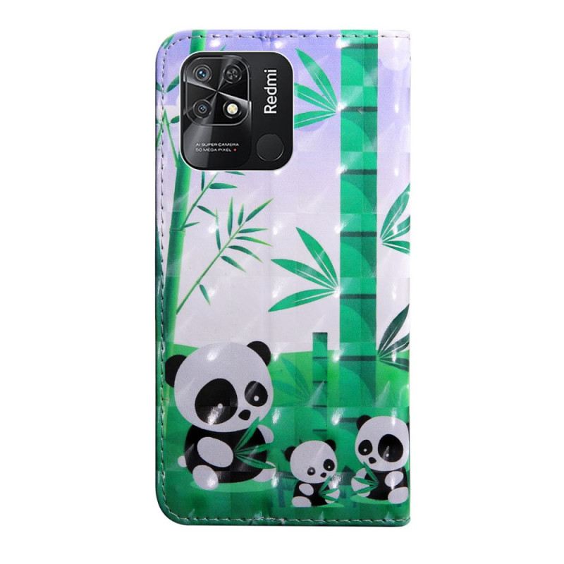 Futrola Xiaomi Redmi 10C Lanyard Panda Family