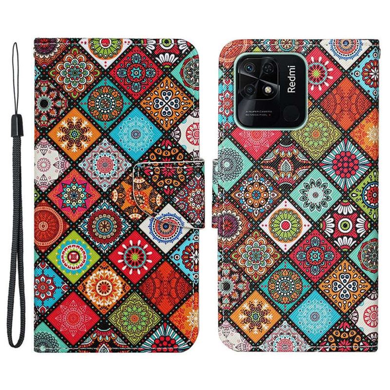 Futrola Xiaomi Redmi 10C Patchwork S Remenčićima