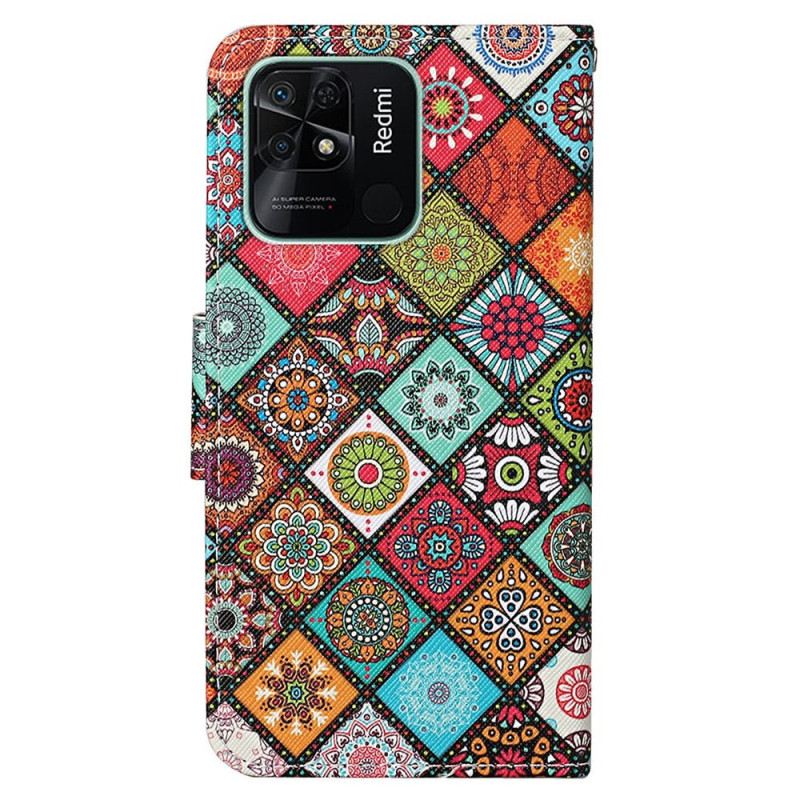 Futrola Xiaomi Redmi 10C Patchwork S Remenčićima