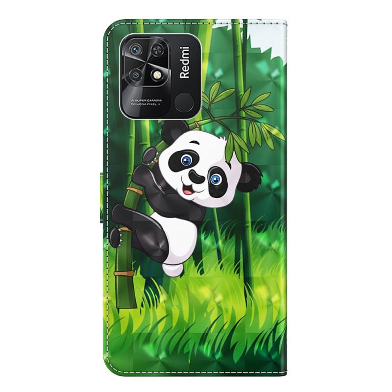 Kožna Futrola Xiaomi Redmi 10C Panda Od Bambusa S Uzicom