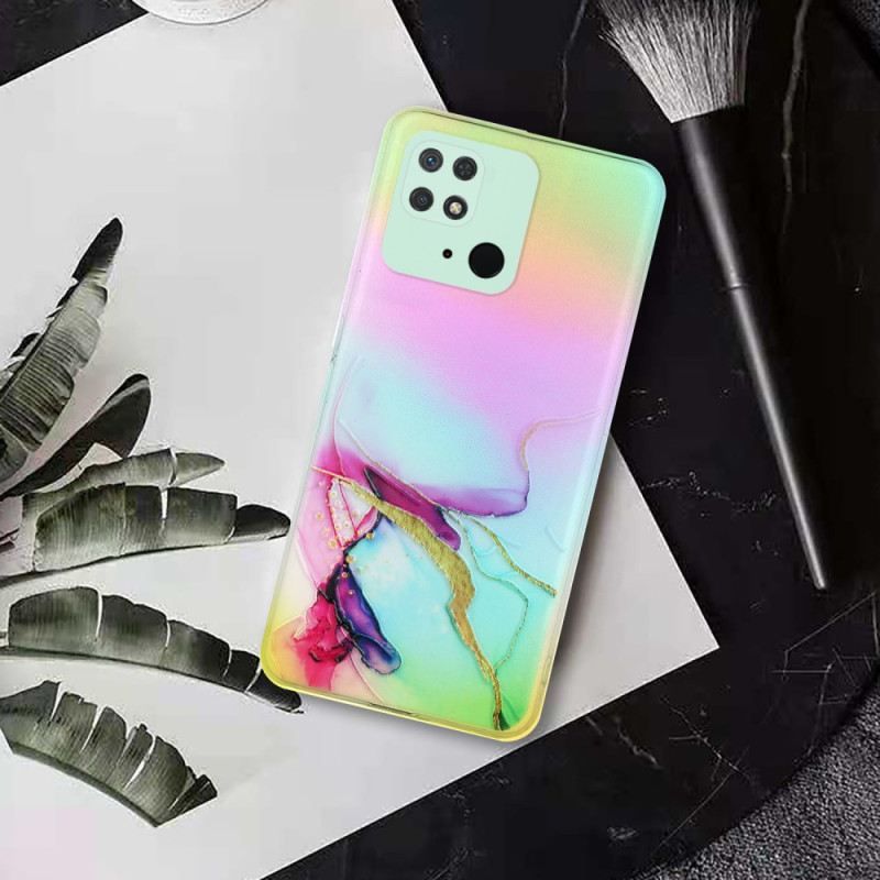 Maskica Xiaomi Redmi 10C Mramorni Umjetnički Laserski Efekt