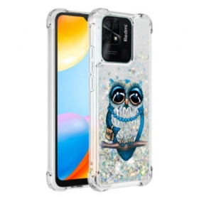 Maskica Xiaomi Redmi 10C Šljokice Miss Owl