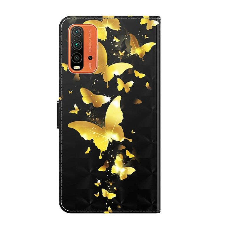 Kožna Futrola Xiaomi Redmi 9T Žuti Leptiri