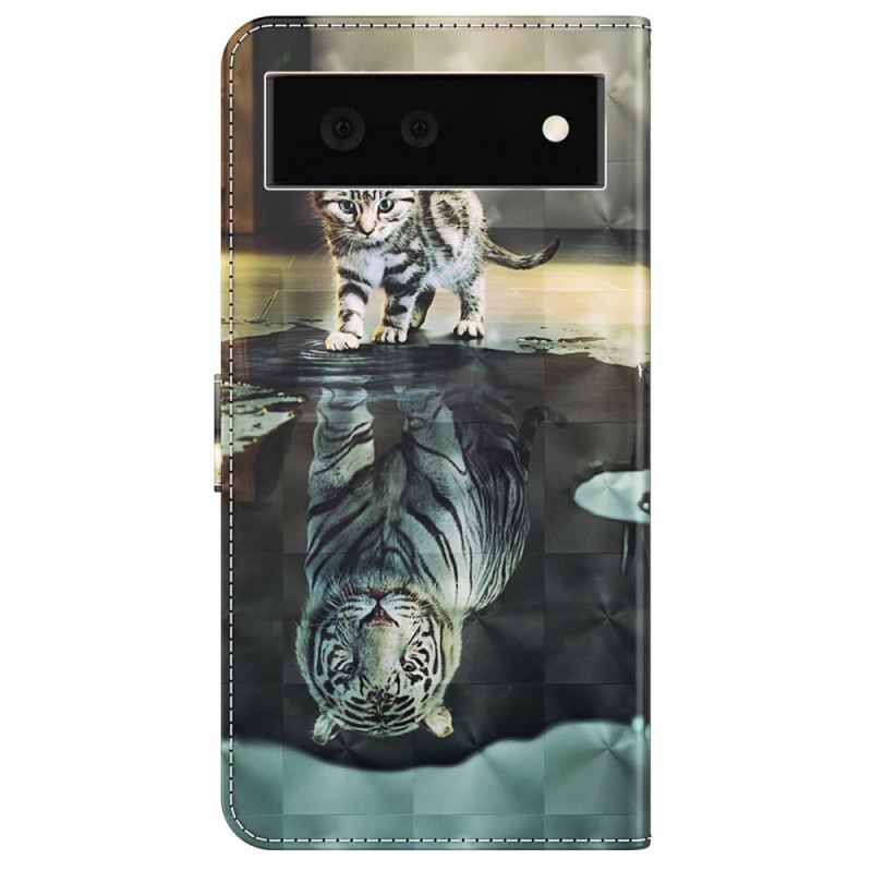 Flip Futrola Google Pixel 6A Strappy Kitten Dream