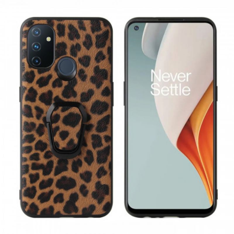 Maskica OnePlus Nord N100 Prsten-potpora U Stilu Leoparda