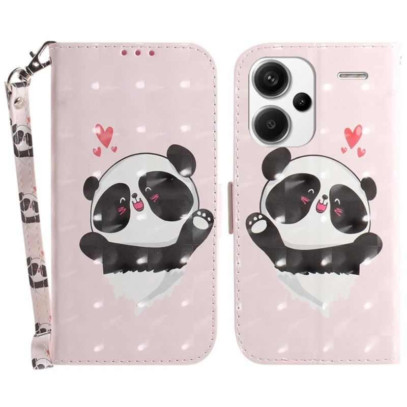 Kožna Futrola Xiaomi Redmi Note 13 Pro Plus 5g Panda Love With Strap