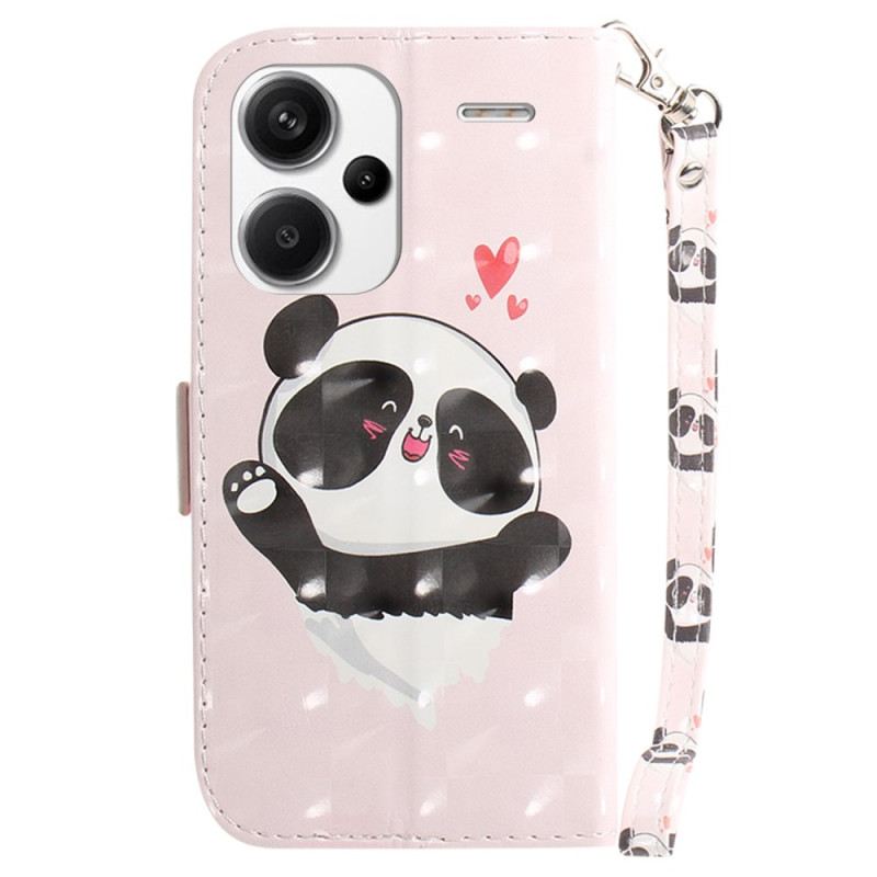 Kožna Futrola Xiaomi Redmi Note 13 Pro Plus 5g Panda Love With Strap