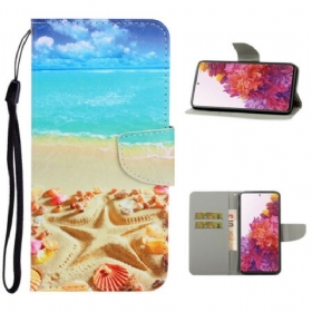 Kožna Futrola Samsung Galaxy S20 FE Lanyard Beach