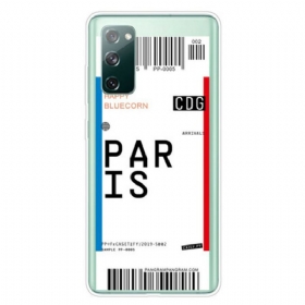 Maskica Samsung Galaxy S20 FE Bording Pass Za Pariz