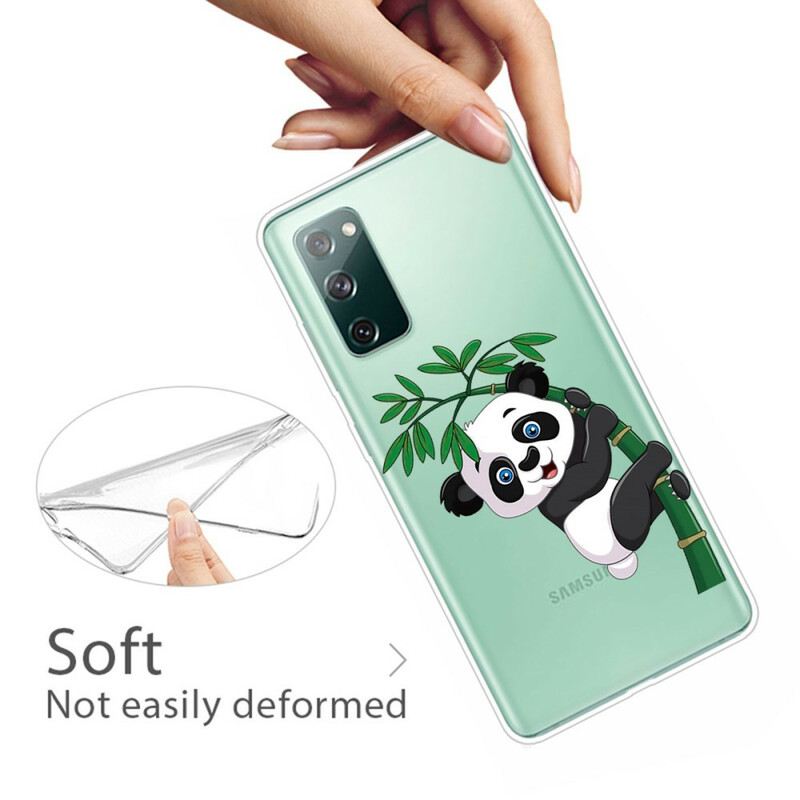 Maskica Samsung Galaxy S20 FE Panda Bez Šavova Na Bambusu