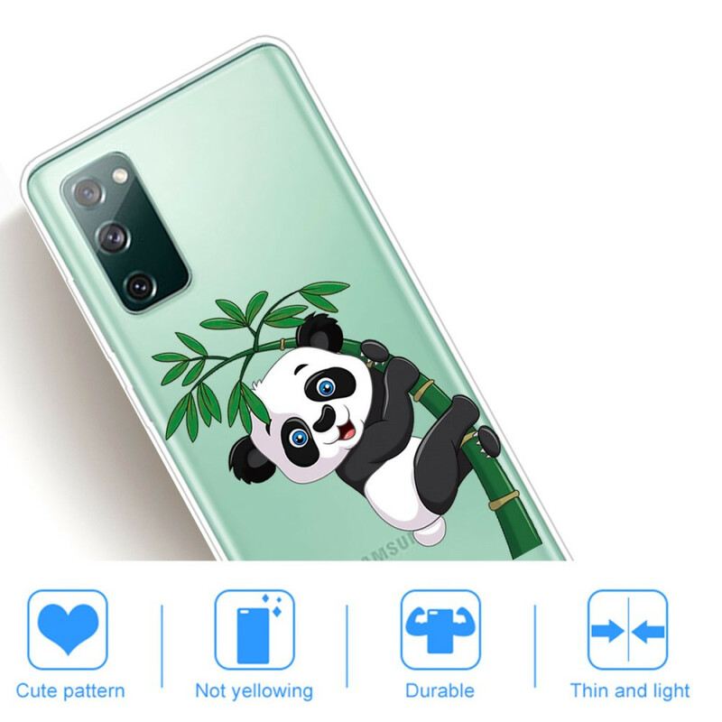 Maskica Samsung Galaxy S20 FE Panda Bez Šavova Na Bambusu