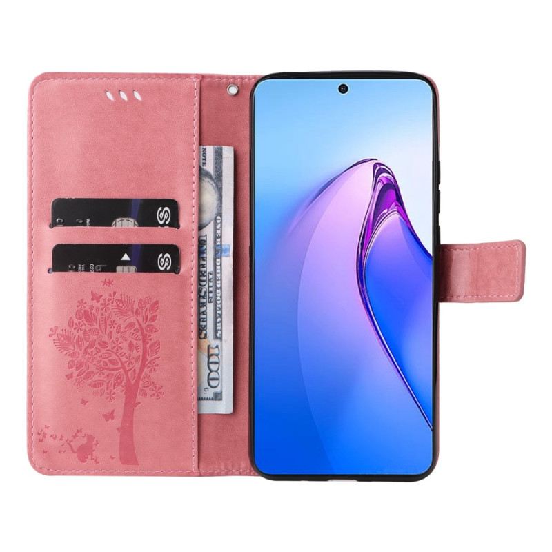 Futrola Oppo Reno 8 Pro Tree And Strappy Cat