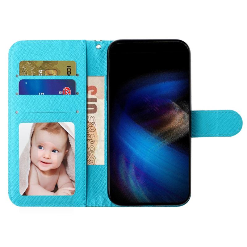 Flip Futrola Oppo A98 5g Maskice Za Mobitele 3d Snježni Vuk S Remenom