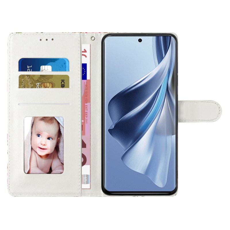 Flip Futrola Oppo A98 5g Maskice Za Mobitele Bijeli Vuk S Remenom