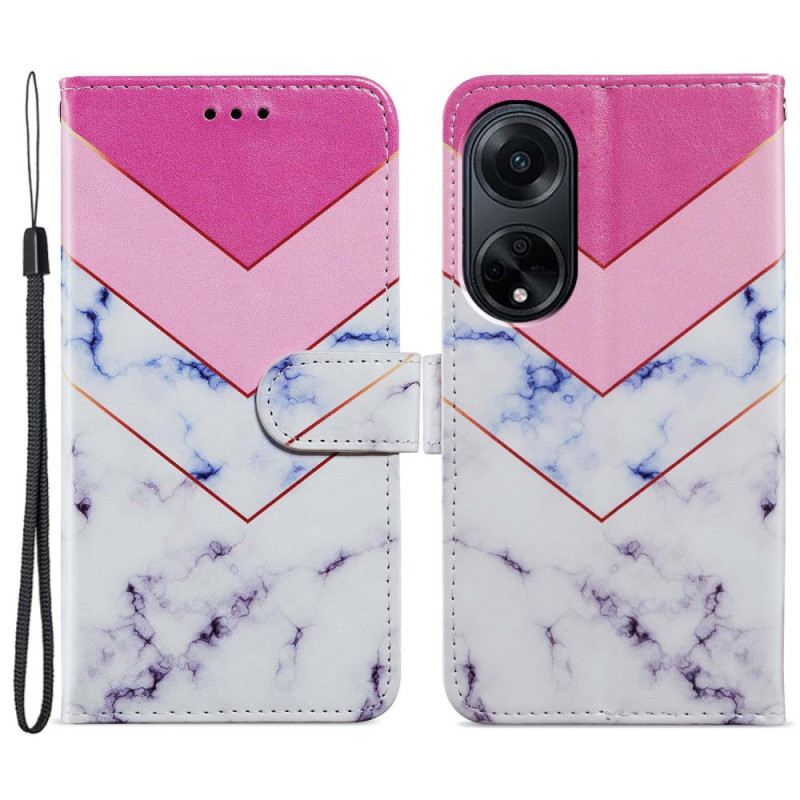 Flip Futrola Oppo A98 5g Maskice Za Mobitele Dimljeni Mramor S Remenom