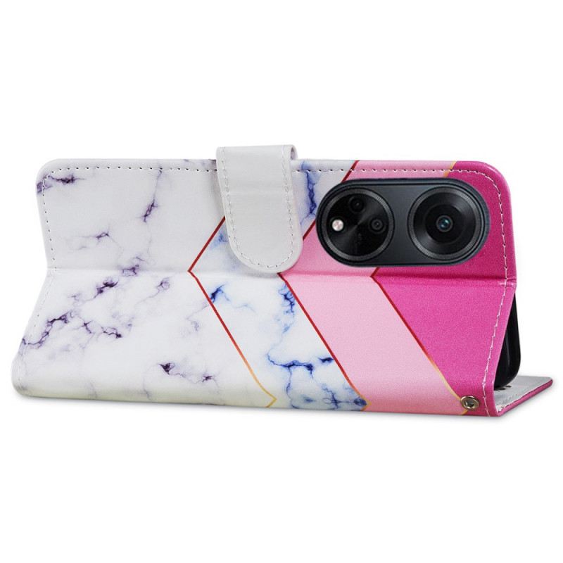 Flip Futrola Oppo A98 5g Maskice Za Mobitele Dimljeni Mramor S Remenom