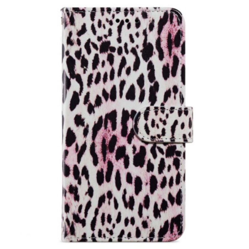 Kožna Futrola Oppo A98 5g Leopard Uzorak S Remenom