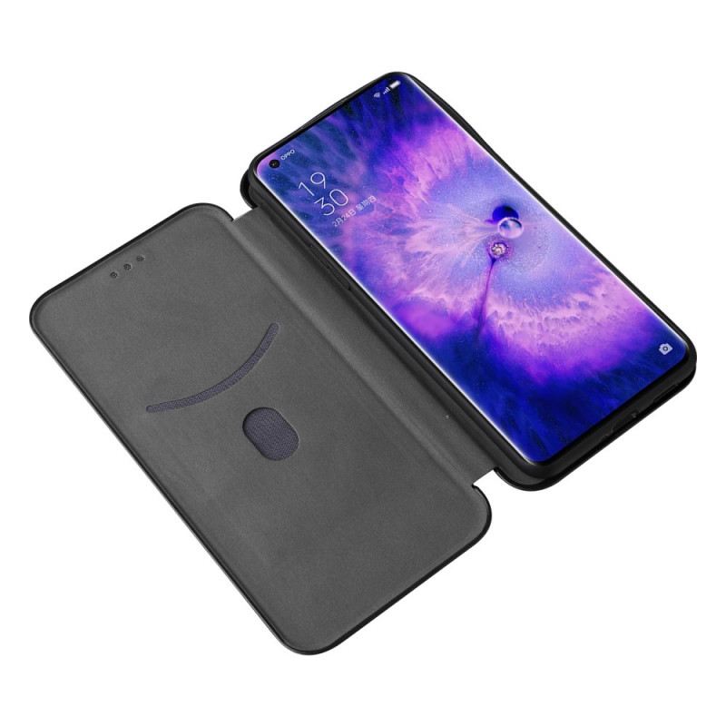 Flip Futrola Oppo Find X5 Pro Kožna Futrola Tekstura Karbonskih Vlakana