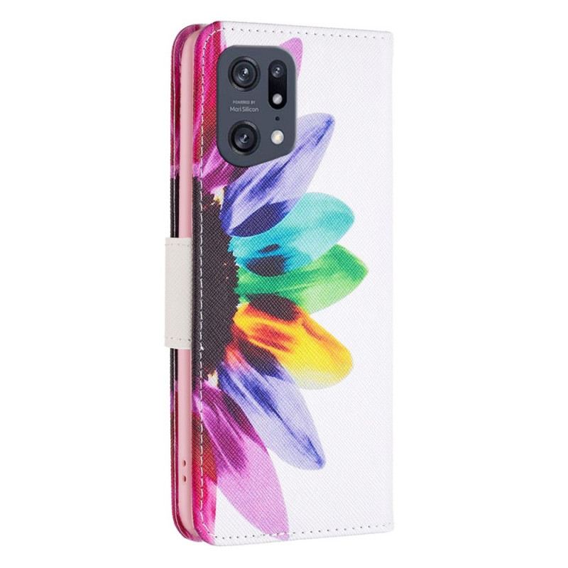 Futrola Oppo Find X5 Pro Akvarel Cvijet