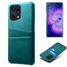 Maskica Oppo Find X5 Pro Držač Kartice S Efektom Kože