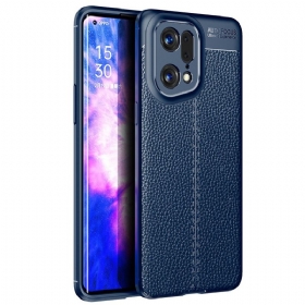 Maskica Oppo Find X5 Pro Efekt Dvostruke Linije Litchi Kože