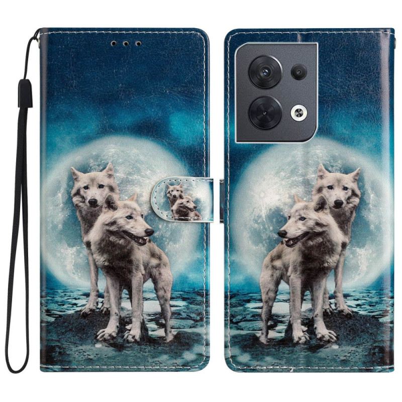 Futrola Oppo Reno 8 Lanyard Wolf