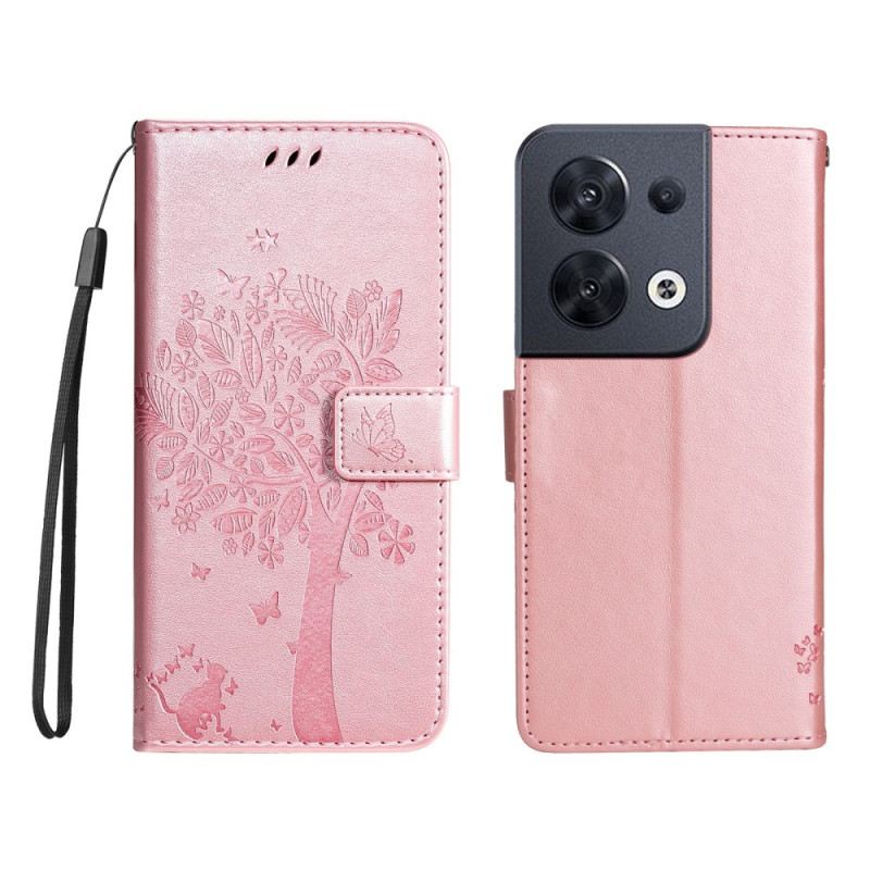 Futrola Oppo Reno 8 Tree And Strappy Cat