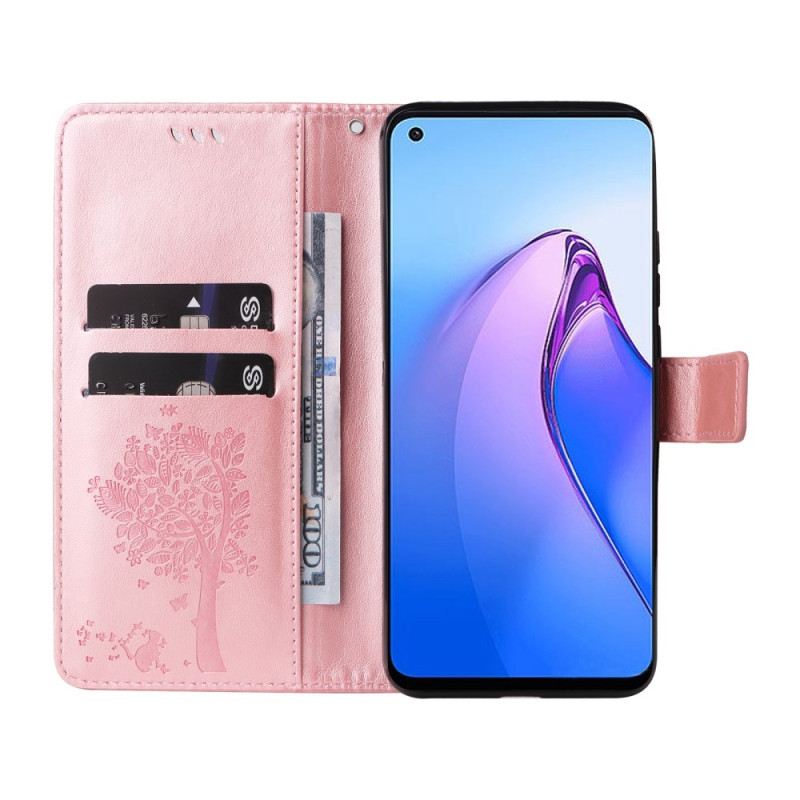 Futrola Oppo Reno 8 Tree And Strappy Cat