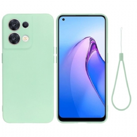 Maskica Oppo Reno 8 Tekući Silikon S Remenčićima