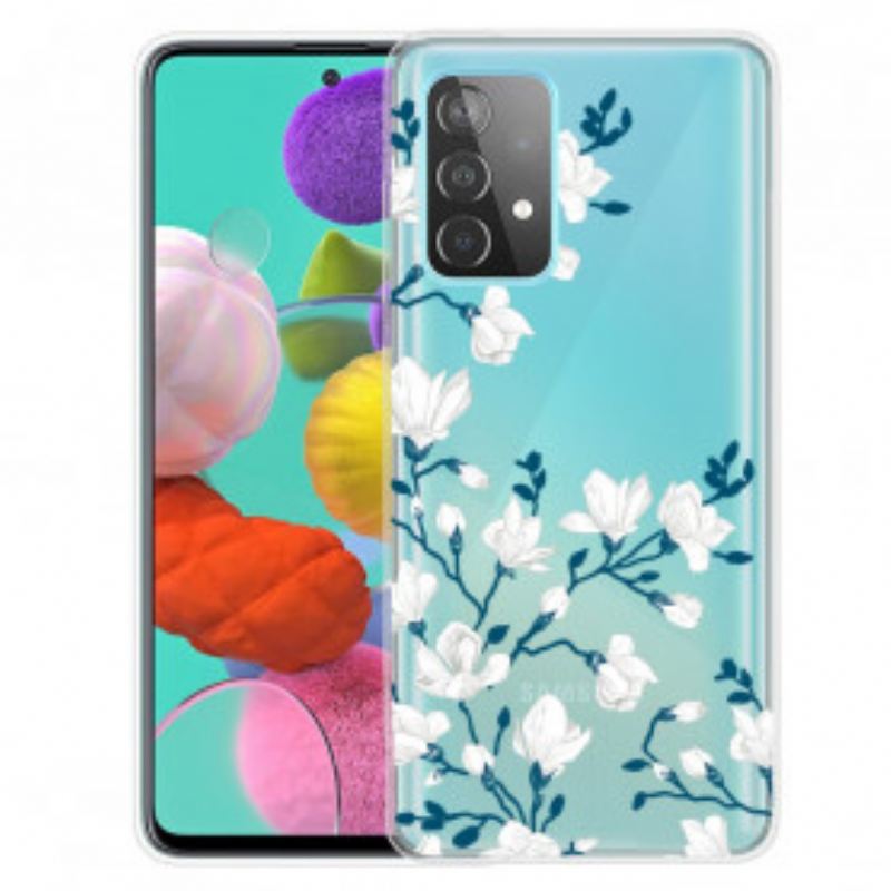 Maskica Samsung Galaxy A32 Bijelo Cvijeće