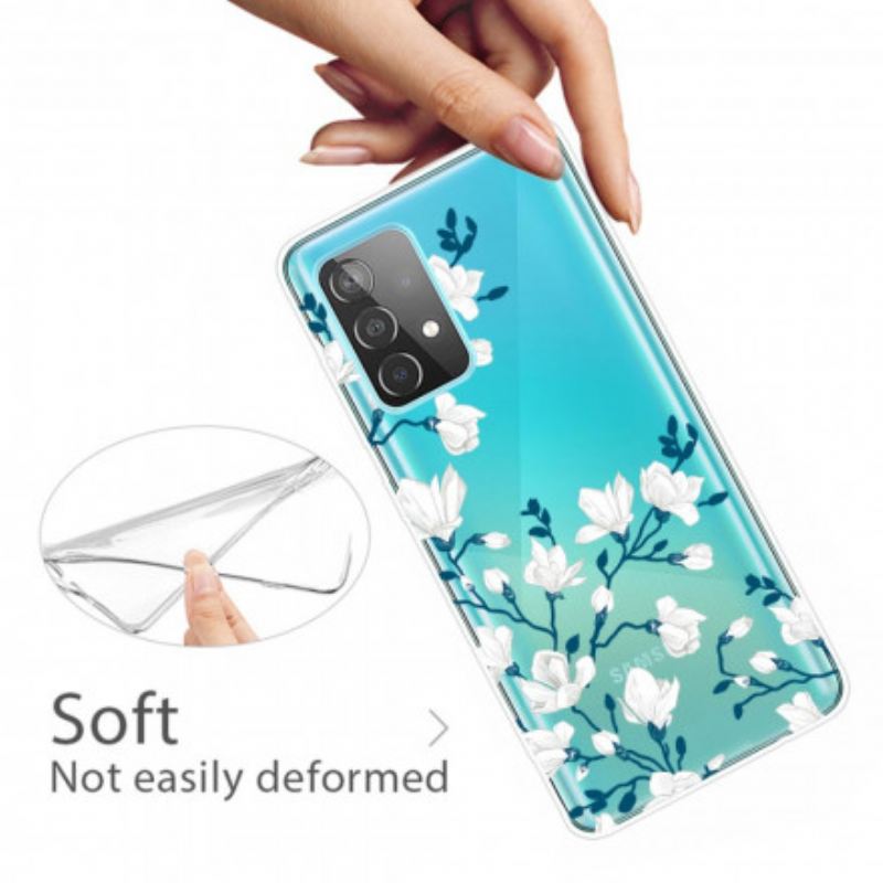 Maskica Samsung Galaxy A32 Bijelo Cvijeće