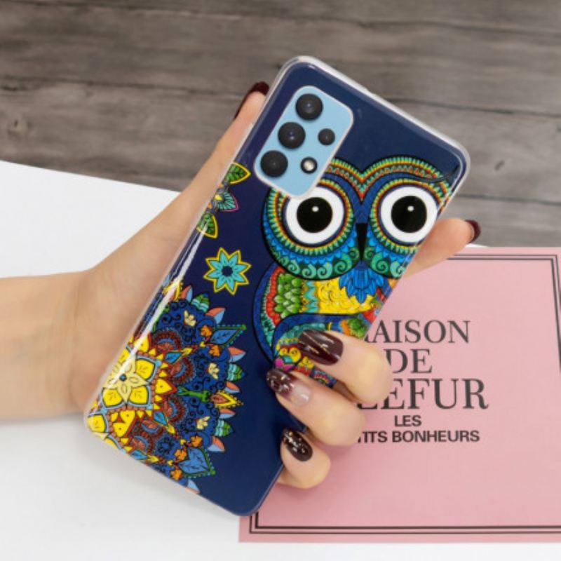 Maskica Samsung Galaxy A32 Mandala Fluorescentne Sove