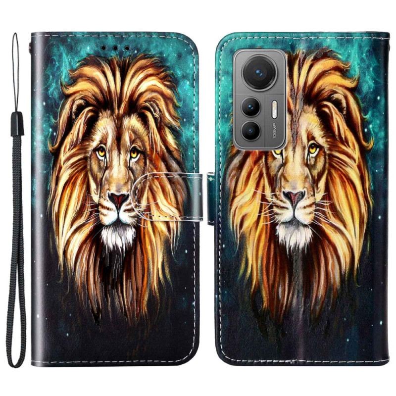 Kožna Futrola Xiaomi 12 Lite Lanyard Lion