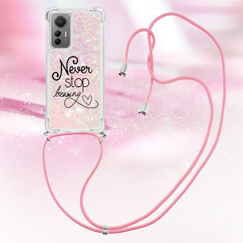 Maskica Xiaomi 12 Lite Never Stop Glitter Drawstring