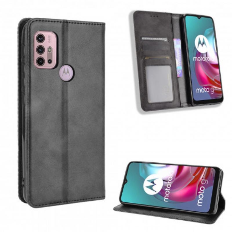 Flip Futrola Moto G30 / G10 Kožna Futrola Efekt Stilizirane Vintage Kože