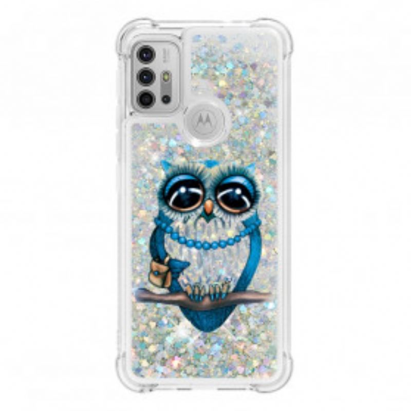 Maskica Moto G30 / G10 Miss Owl Sequins