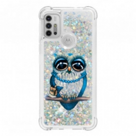 Maskica Moto G30 / G10 Miss Owl Sequins