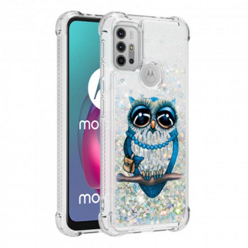 Maskica Moto G30 / G10 Miss Owl Sequins