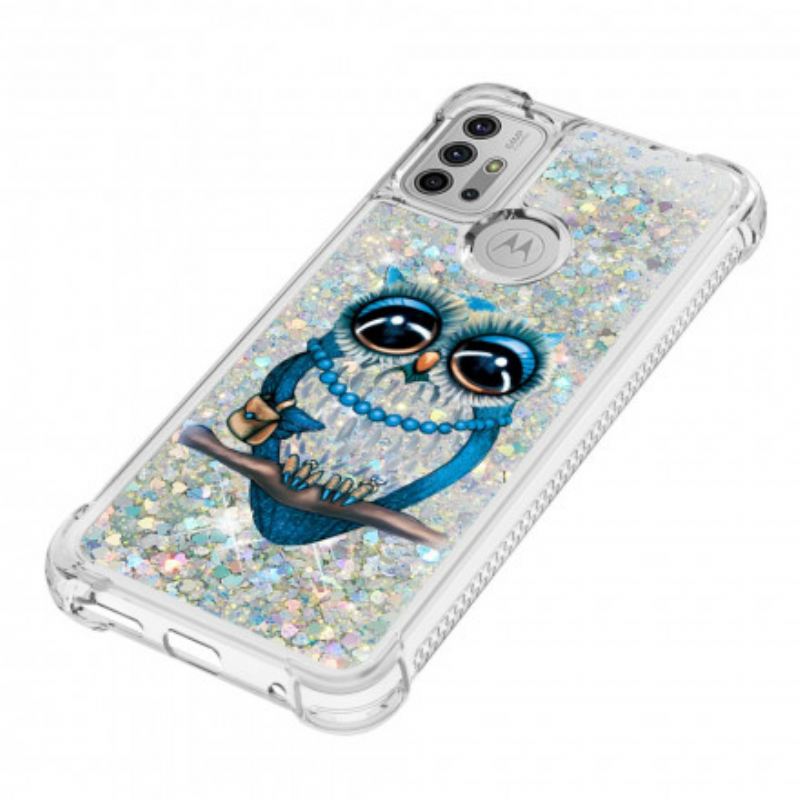 Maskica Moto G30 / G10 Miss Owl Sequins