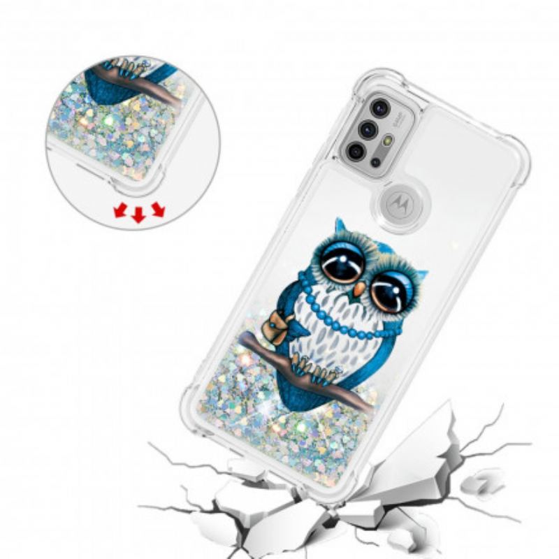 Maskica Moto G30 / G10 Miss Owl Sequins