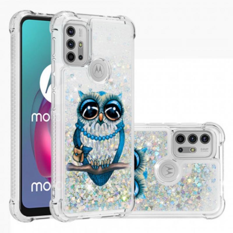 Maskica Moto G30 / G10 Miss Owl Sequins