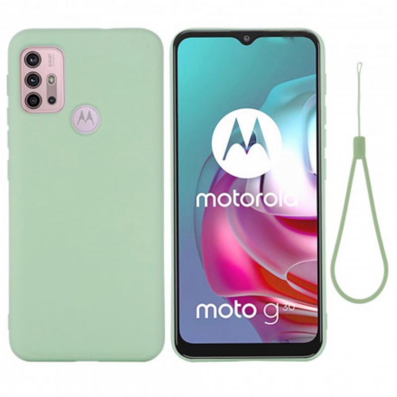 Maskica Moto G30 / G10 Tekući Silikon S Uzicom