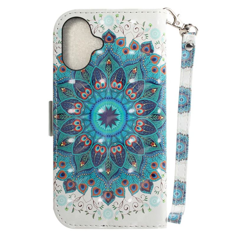 Flip Futrola iPhone 16 Zelena Mandala S Remenom