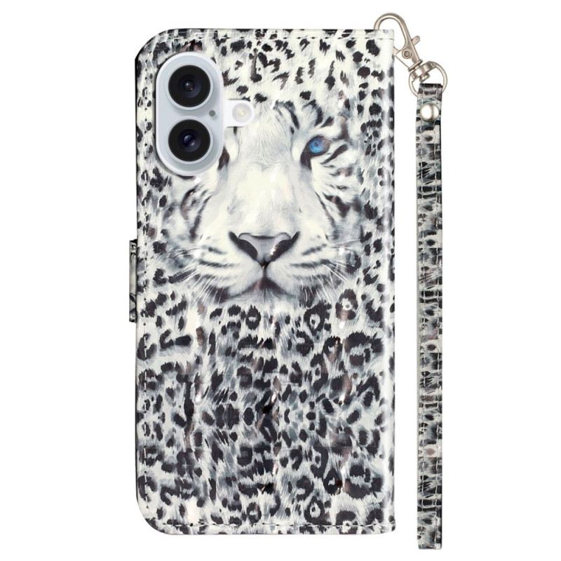 Kožna Futrola Za iPhone 16 Leopard Remen