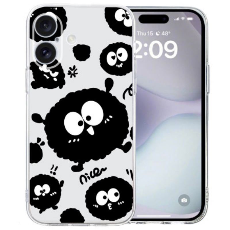 Maskica Za iPhone 16 Transparent Edge Black Briquette