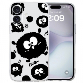 Maskica Za iPhone 16 Transparent Edge Black Briquette